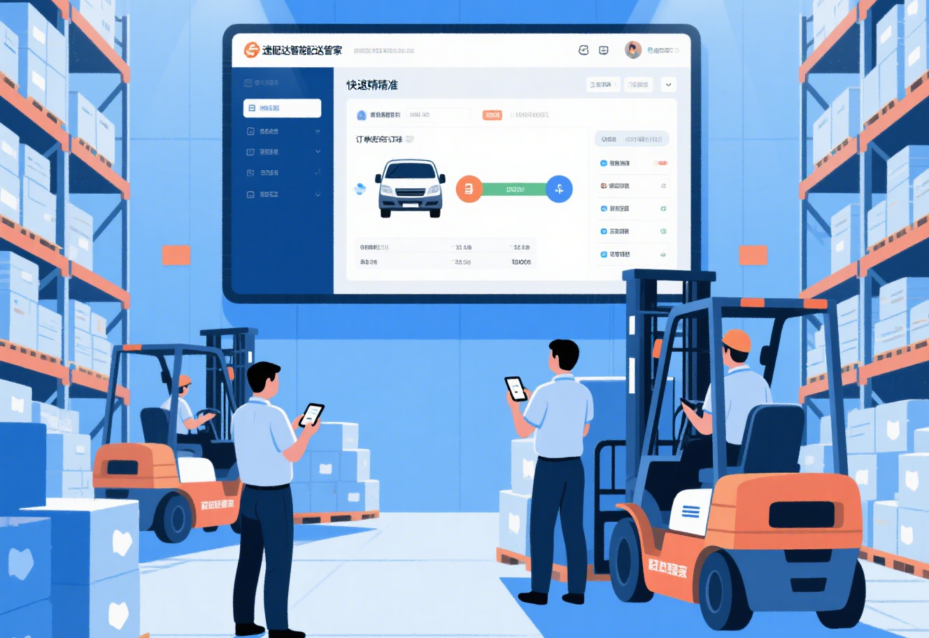 速驿达智能配送管家AI系统界面展示
